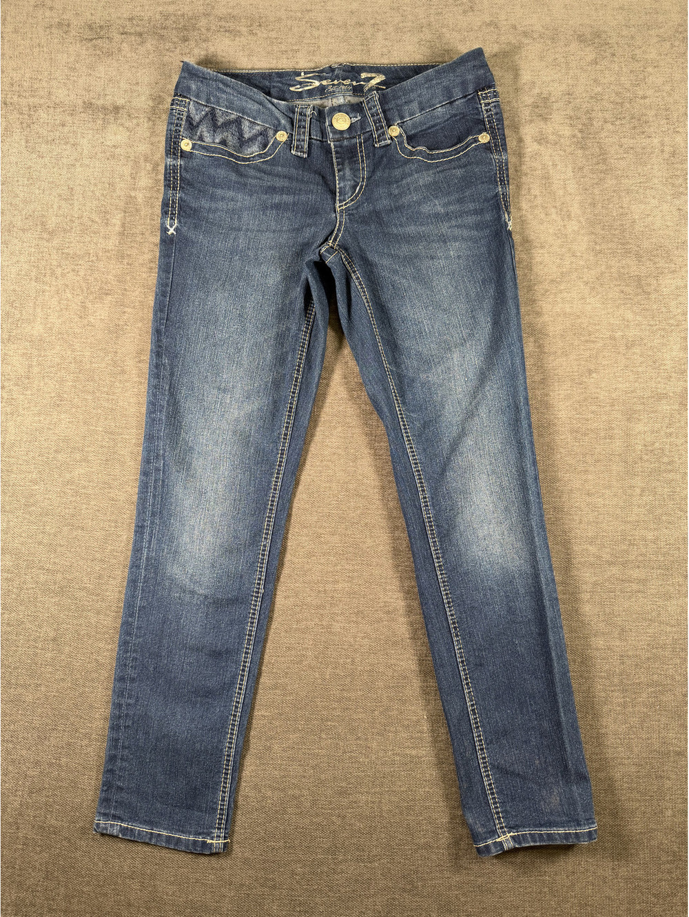 Seven7 Petite Women's Blue Denim Jeans Size 6P